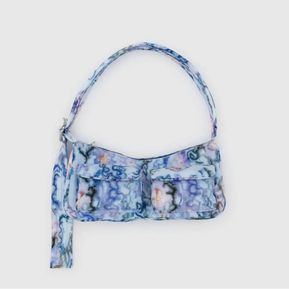 BAGGU Cargo Shoulder Bag (color: Blue Thorns) BRAND NEW